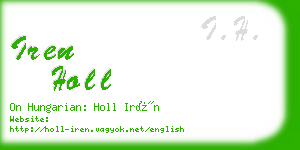 iren holl business card